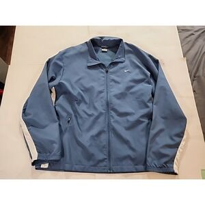 Nike‎ Y2K Track Jacket Mens XL Blue / White Full Zip Mesh Lined Windbreaker